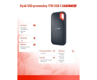Sandisk Extreme Portable SSD 1TB USB 3.2 Gen.1 Granatowy - 417537 - zdjęcie 10